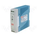 POWER SUPPLY 230-12VDC 20W 1.67A DIN MOUNT